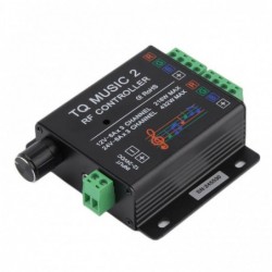 1 Set Sound Audio LED RGB RF Music Controller Touch Remote 2 Channel 1224V 18A --M25