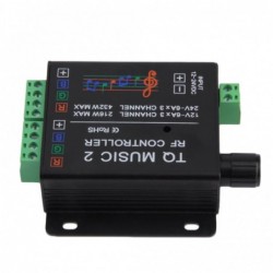 1 Set Sound Audio LED RGB RF Music Controller Touch Remote 2 Channel 1224V 18A --M25