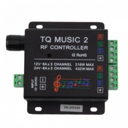1 Set Sound Audio LED RGB RF Music Controller Touch Remote 2 Channel 1224V 18A --M25