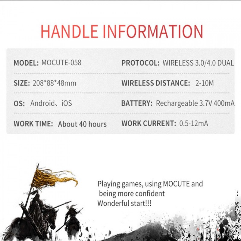 Wireless Bluetooth Mocute 058 Gamepad Gaming Controller for Android ...