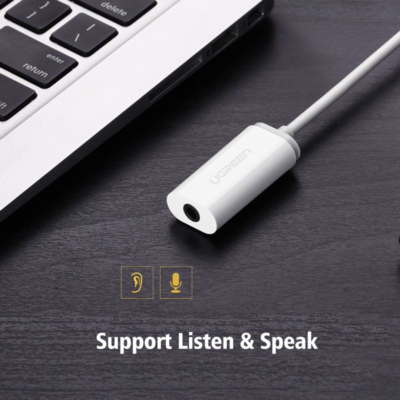 External Audio Adapter USB 2.0 External Sound Card - 7.1 3D Audio Adapter With Volume Control For PC & Laptop PC Audio Adapter