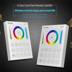 8-Zones RGB+CCT Smart Touch Remote LED Controller with Button