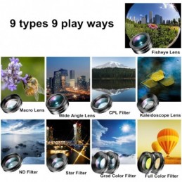 11 in 1 camera Phone Lens Kit wide angle macro Full Colorgrad Filter CPL ND Star Filter for