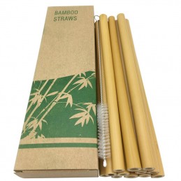 12pcs/set Bamboo Drinking...