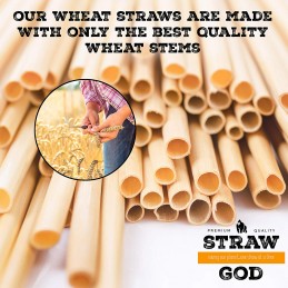 wheat straws 20cm 100pcs disposable bar environmentally accessory straw drinking eco portable friendly natural