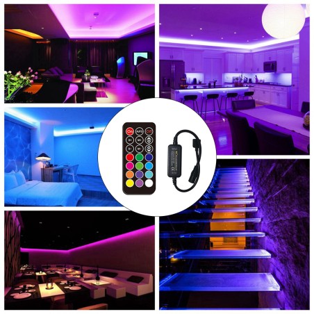 5pin 21 Keys RF Wireless Remote Controller RGBW LED Strip Light ...