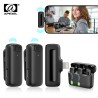 Wireless Lavalier Microphone Mini Portable Noise Reduction Audio Video Recording For iPhone Android With Charging Box