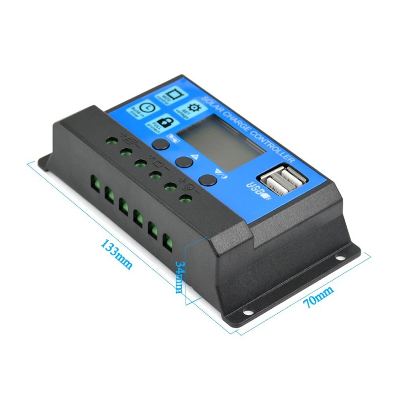 Usb Solar Controller Solar Charge Controller 12V 24V 50A 40A 30A 20A Automatic Solar Panel ...