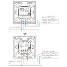 TRI-K1 Rotating Triac dimmer (2.4GHz) 110-240V