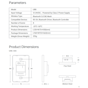 Smart Scene Panel UB8 Ltech US Standard Panel(UL)