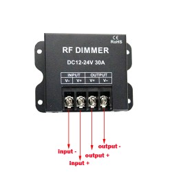 Single Color 30A LED Dimmer with RF Remote, 12-24V