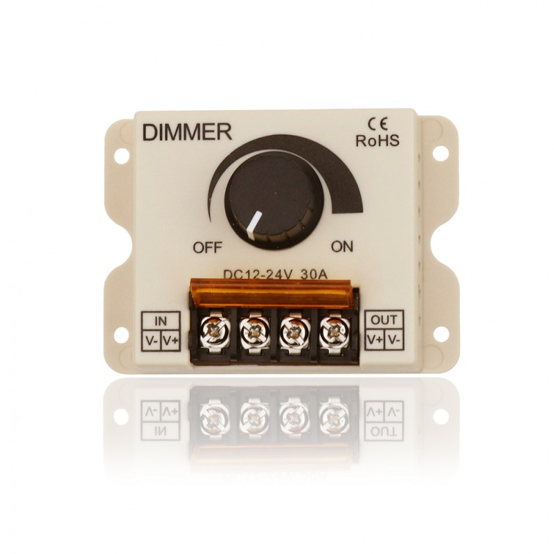 DC 12V 24V LED Dimmer Switch 30A 360W Voltage Regulator Adjustable